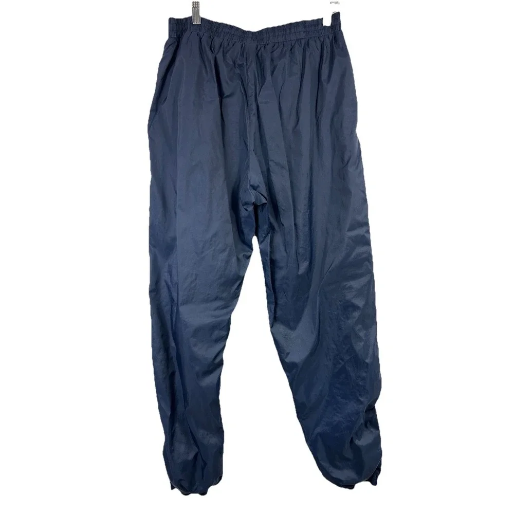 Vintage 90s‎ Reebok Track Pants XL Navy Blue Baggy Nylon Swishy Blokecore Grunge